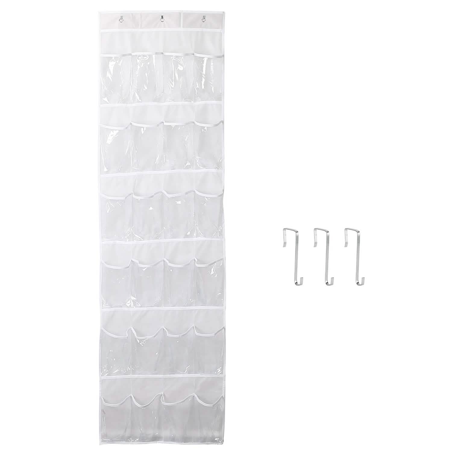 24-Pocket: Over the Door Shoes Rack Crystal Clear Organizer DailySale