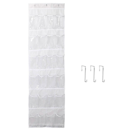 24-Pocket: Over the Door Shoes Rack Crystal Clear Organizer DailySale