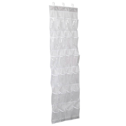 24-Pocket: Over the Door Shoes Rack Crystal Clear Organizer DailySale