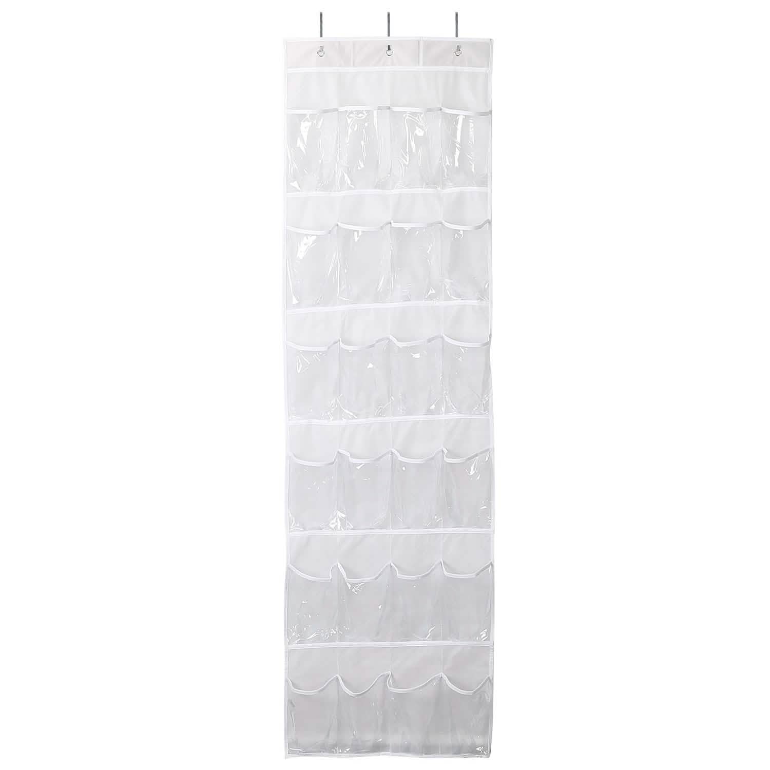 24-Pocket: Over the Door Shoes Rack Crystal Clear Organizer DailySale