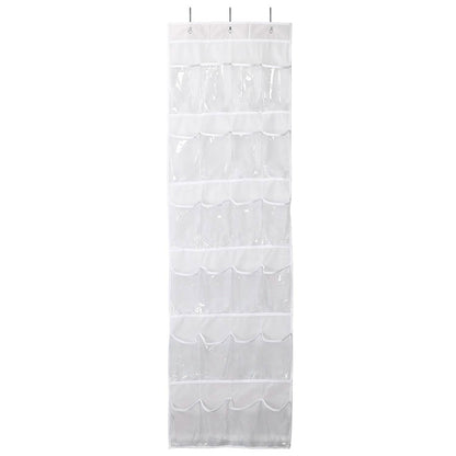 24-Pocket: Over the Door Shoes Rack Crystal Clear Organizer DailySale