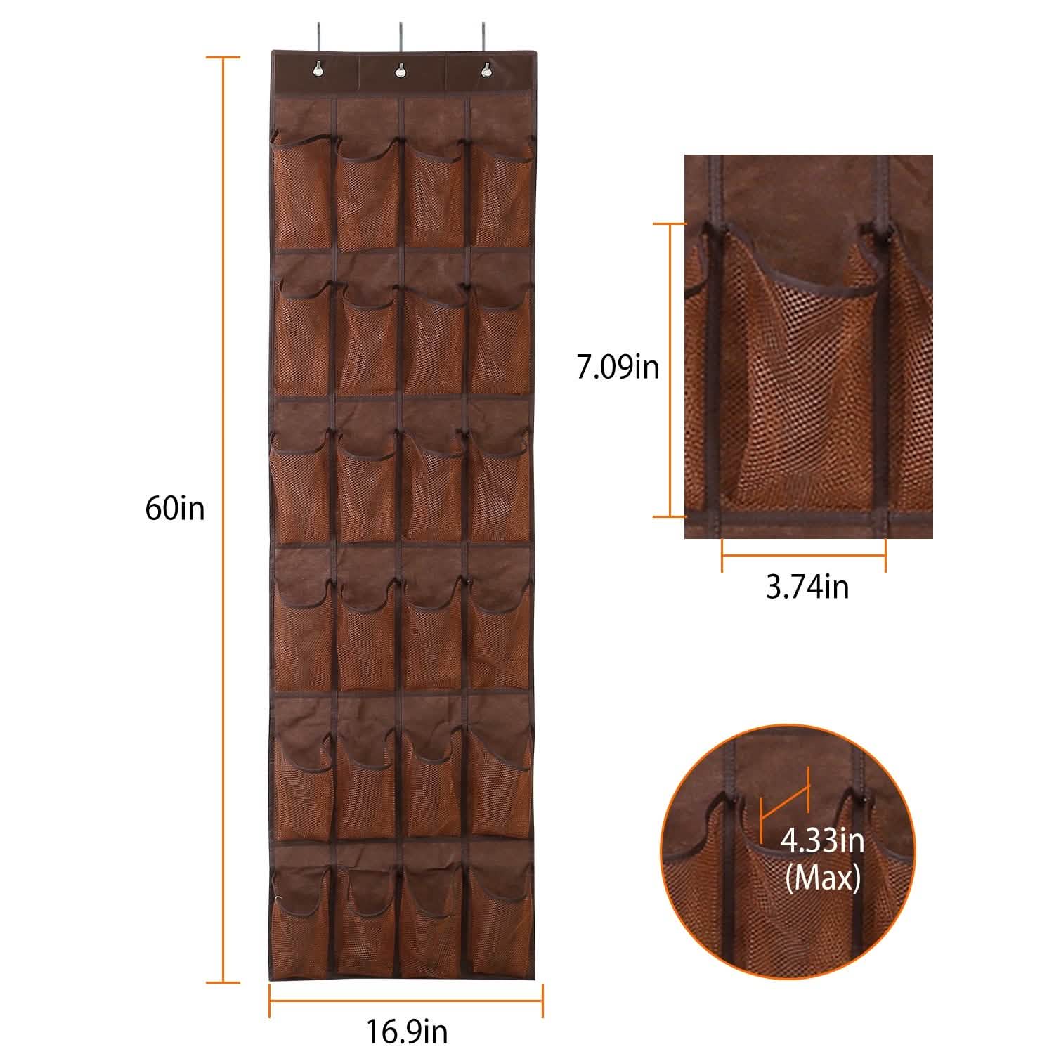 24 Pockets Over the Door Shoe Rack DailySale