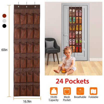 24 Pockets Over the Door Shoe Rack DailySale