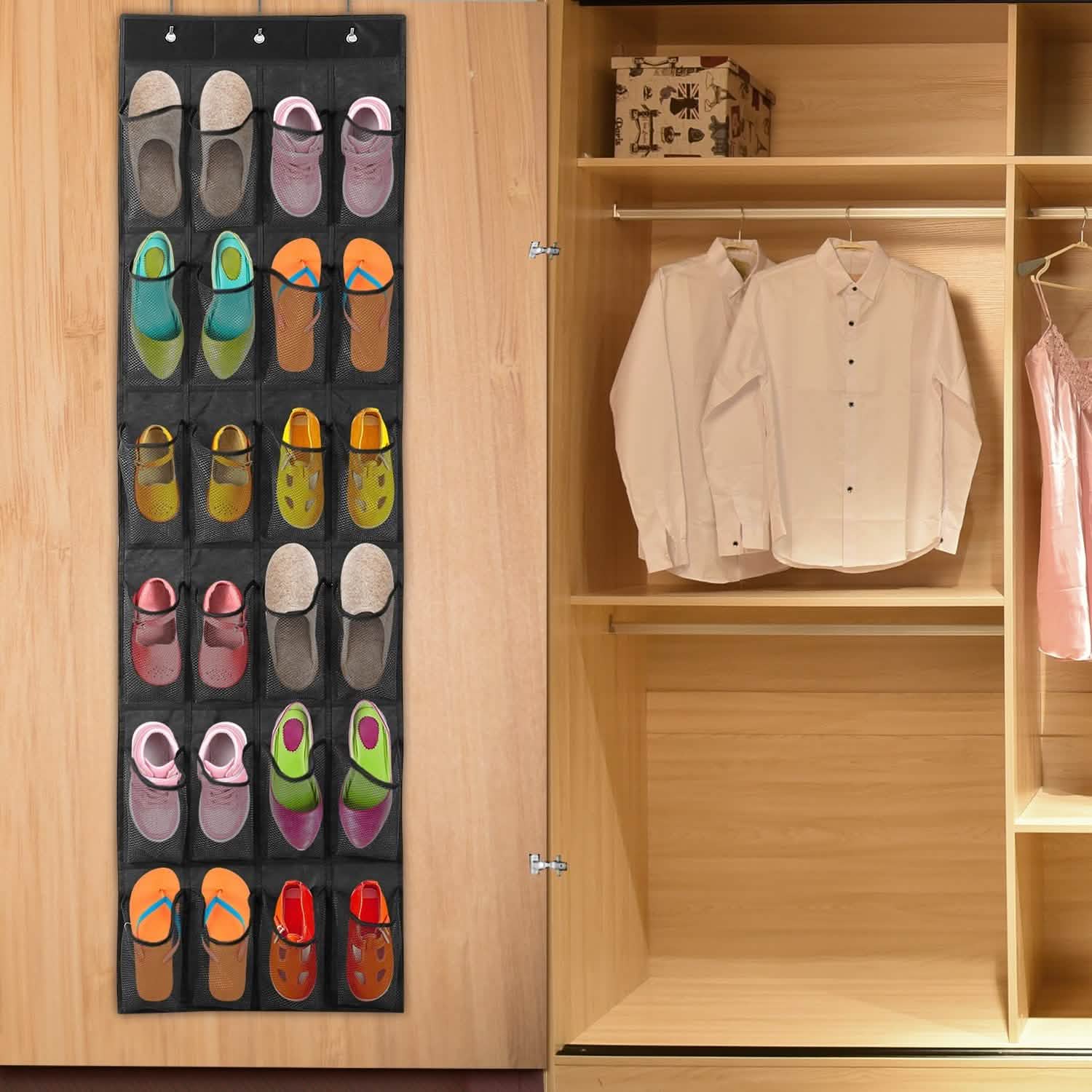 24 Pockets Over the Door Shoe Rack DailySale