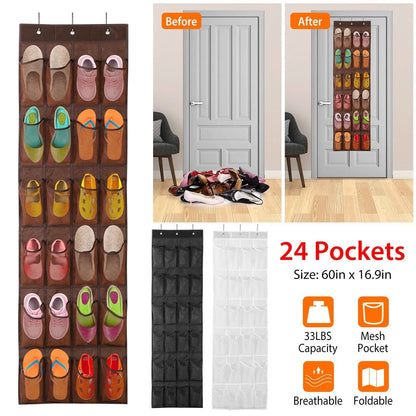 24 Pockets Over the Door Shoe Rack DailySale
