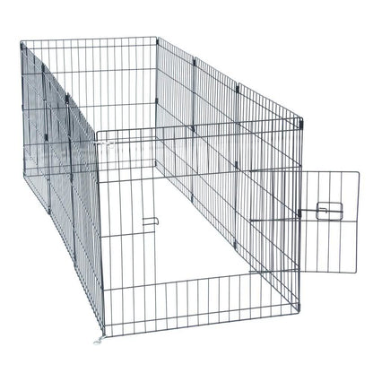 24" Tall Wire Fence 8 Panel Pet Folding Metal Play Pen DailySale