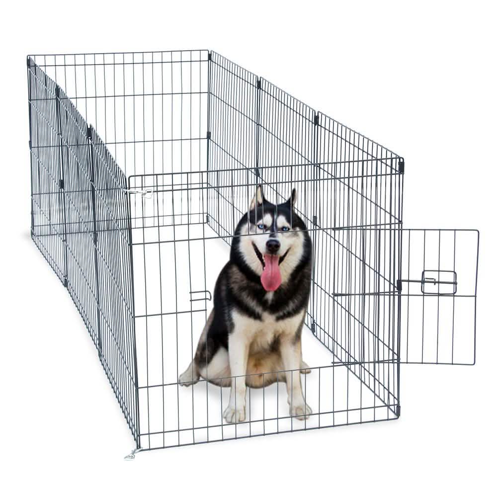 24" Tall Wire Fence 8 Panel Pet Folding Metal Play Pen DailySale