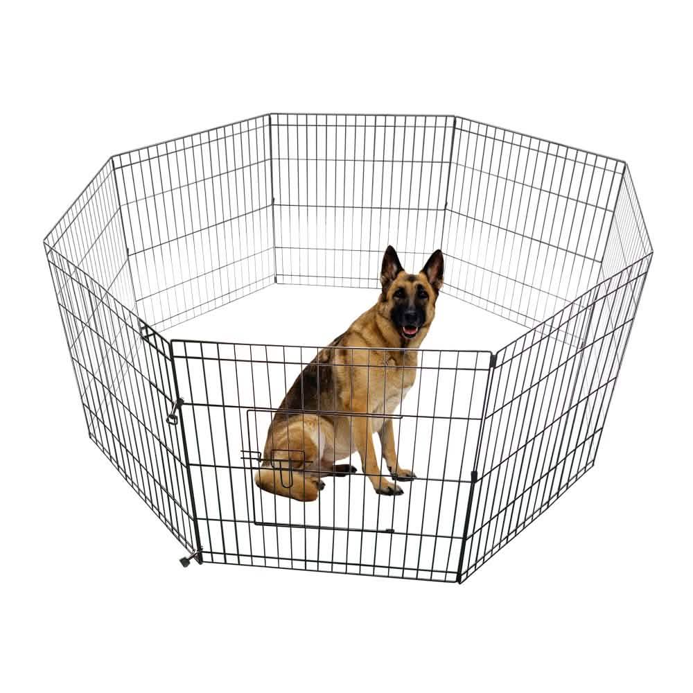 24" Tall Wire Fence 8 Panel Pet Folding Metal Play Pen DailySale