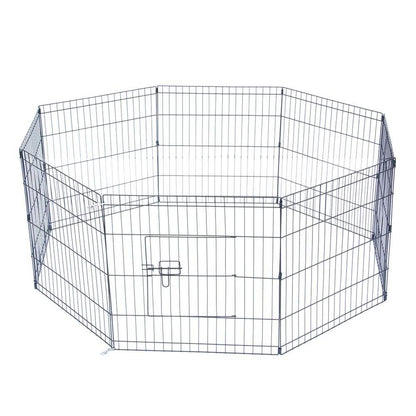 24" Tall Wire Fence 8 Panel Pet Folding Metal Play Pen DailySale