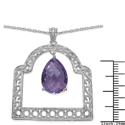 10.70 Carat Genuine Amethyst .925 Sterling Silver Pendant Bids.com