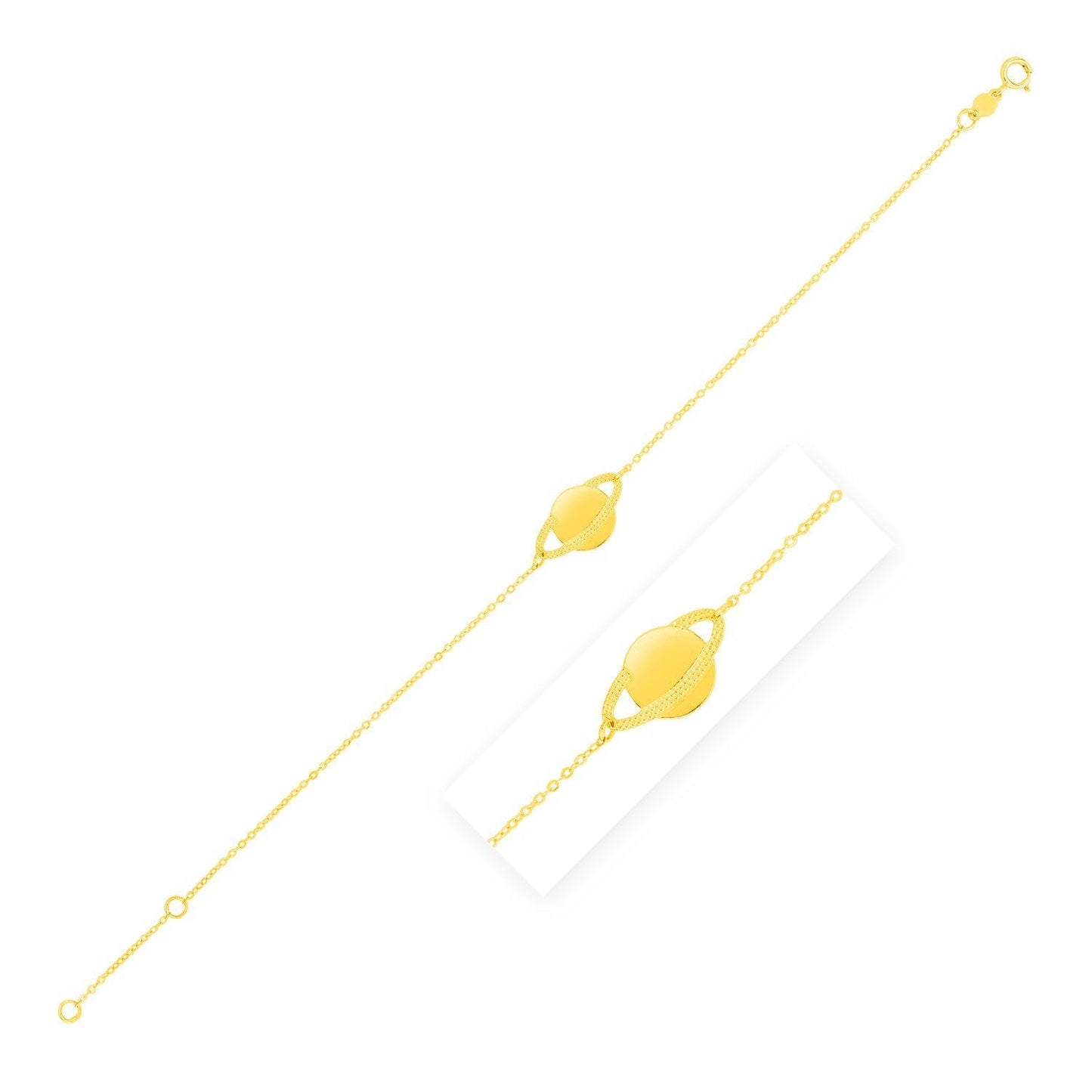 14K Yellow Gold Saturn Bracelet Bids.com