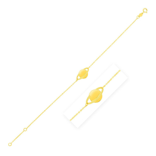 14K Yellow Gold Saturn Bracelet Bids.com