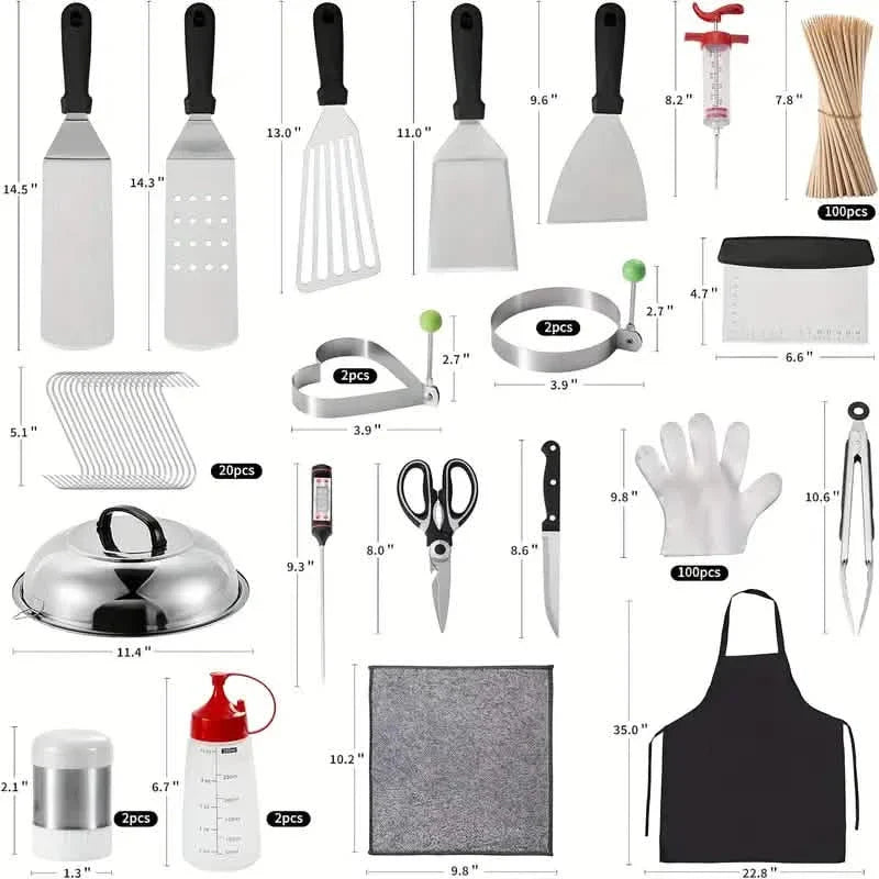 245-Piece Set: Griddle Spatula Kit with Storage Bag DailySale