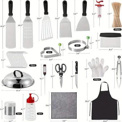 245-Piece Set: Griddle Spatula Kit with Storage Bag DailySale
