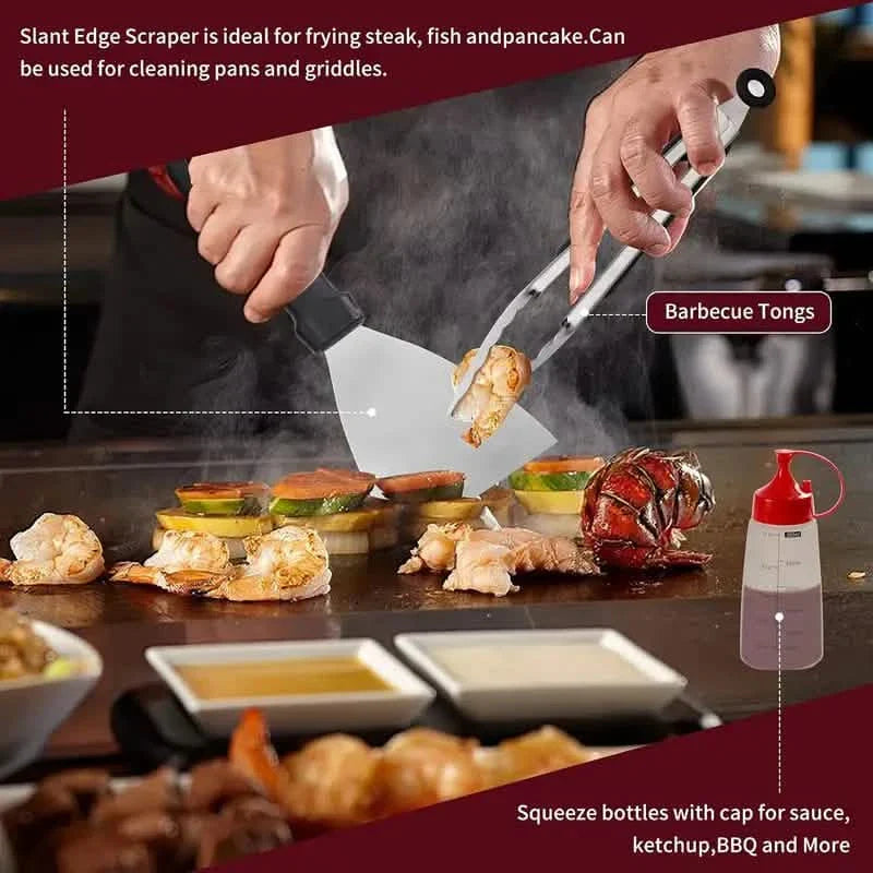 245-Piece Set: Griddle Spatula Kit with Storage Bag DailySale