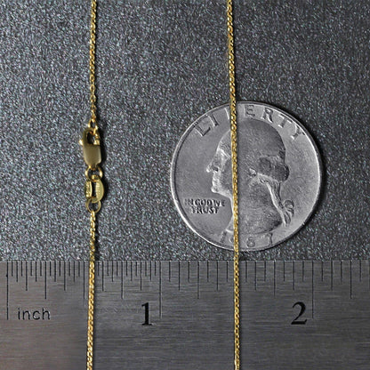 14k Yellow Gold Diamond Cut Cable Link Chain 0.8mm Bids.com