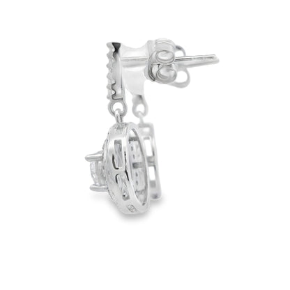 Natural Cubic Zirconia Earrings Sterling Silver Bids.com