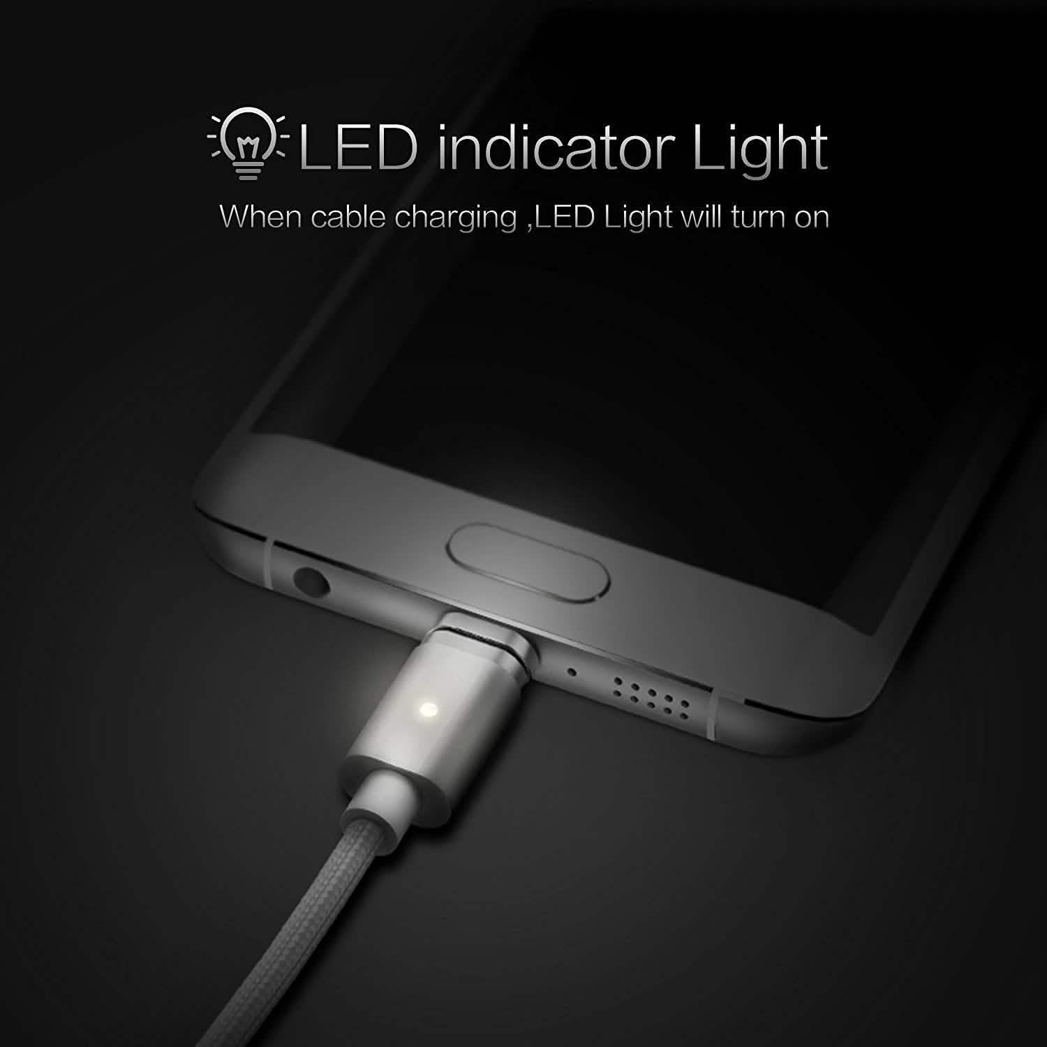 (2.4A) Magnetic Micro USB Sync Data Charging Cable DailySale