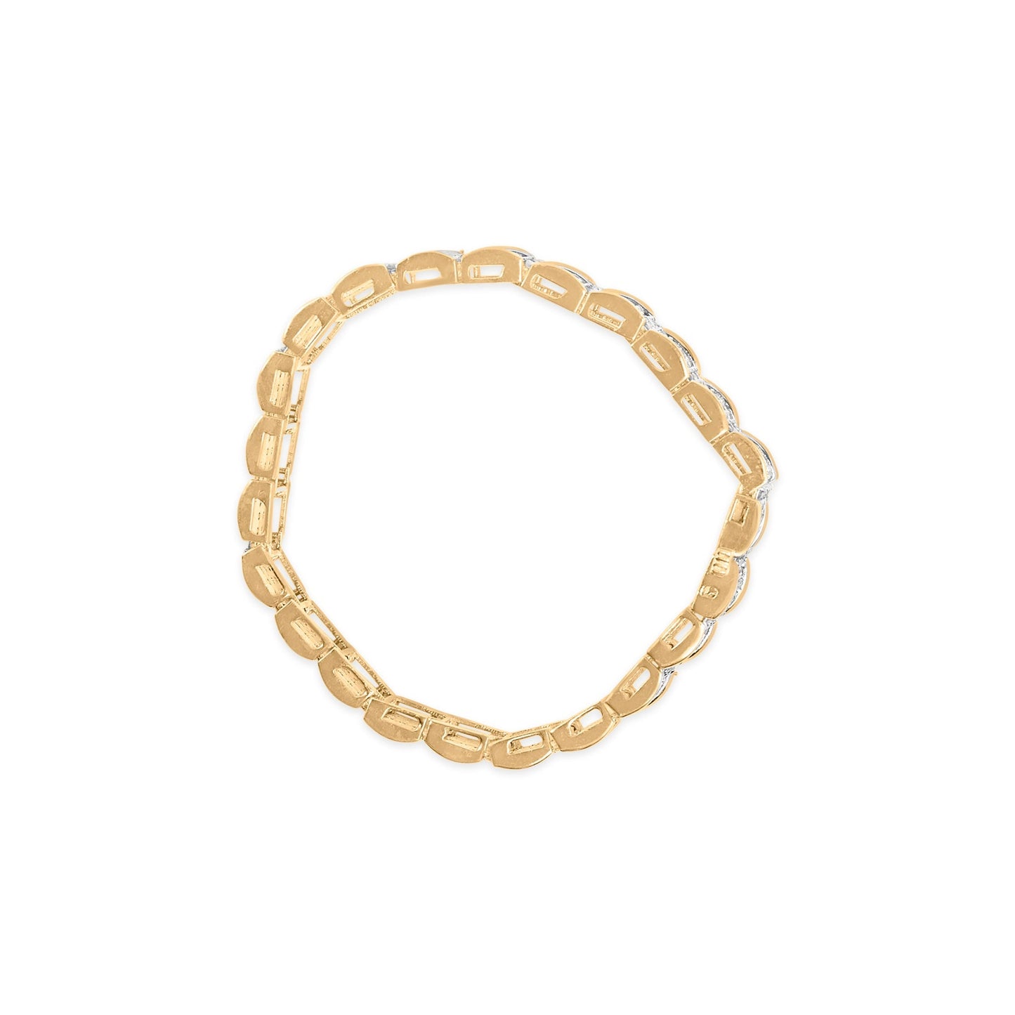 10K Yellow Gold 5.00 Cttw Round-Cut Diamond Link 7" Bracelet (J-K Color, I1-I2 Clarity) Bids.com