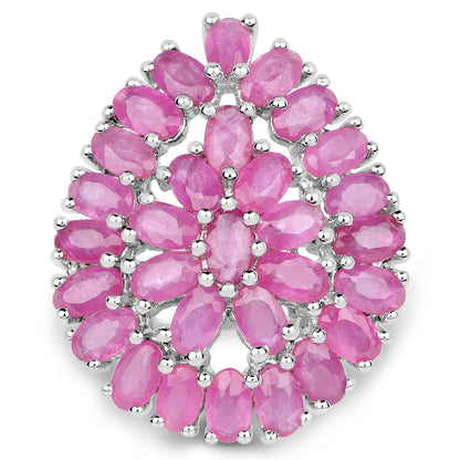 8.10 Carat Genuine Ruby .925 Sterling Silver Ring Bids.com