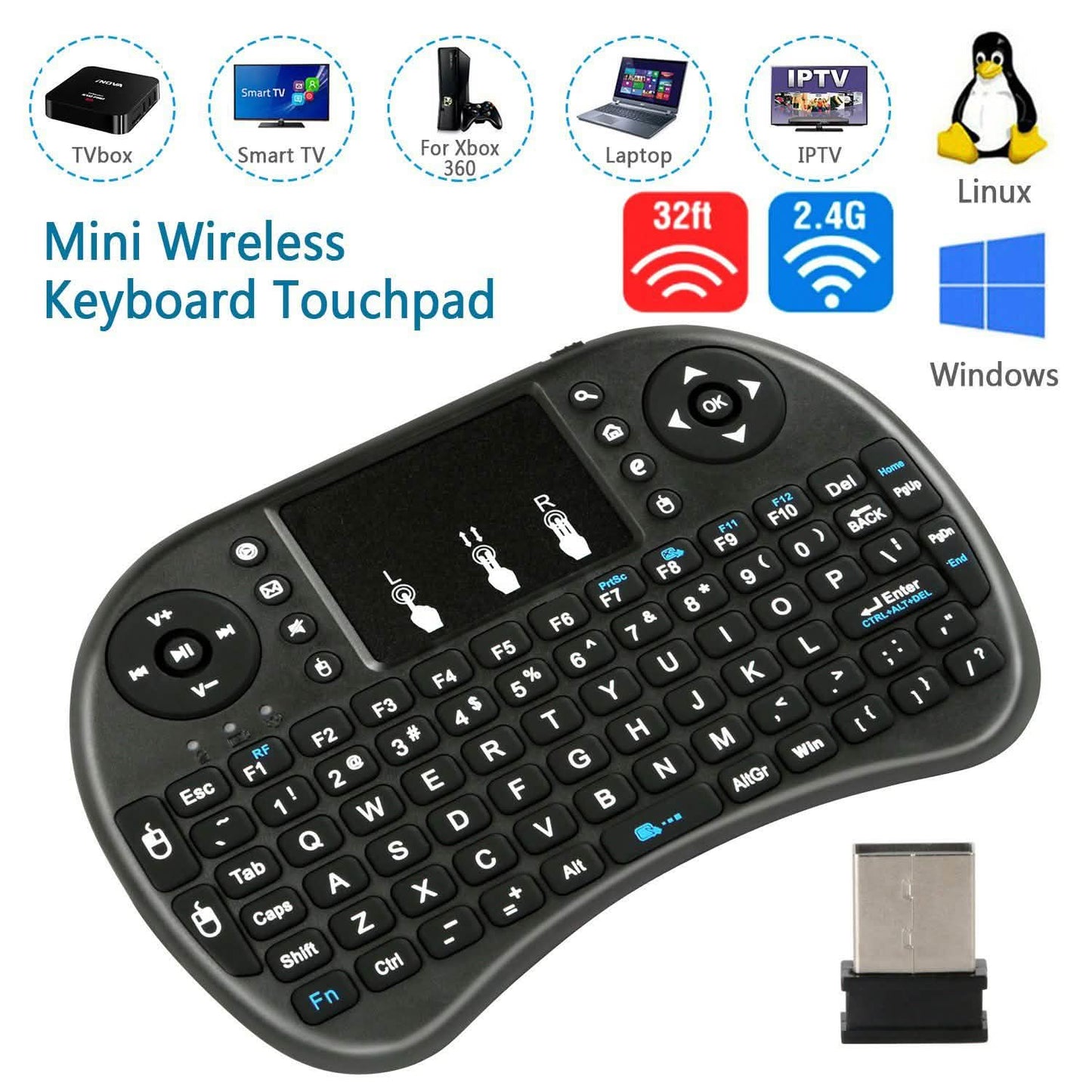 2.4G Mini Wireless Keyboard Touchpad DailySale
