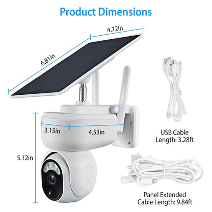 2.4G Wifi Solar Wireless 1080P Surveillance Camera with Flood Light Night Vision DailySale