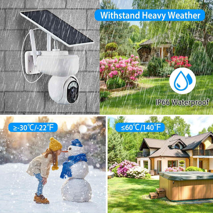 2.4G Wifi Solar Wireless 1080P Surveillance Camera with Flood Light Night Vision DailySale