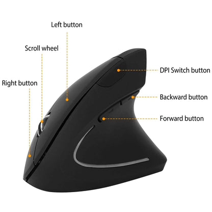 2.4G Wireless Vertical Mouse Ergonomic Optical Mice DailySale