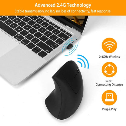 2.4G Wireless Vertical Mouse Ergonomic Optical Mice DailySale