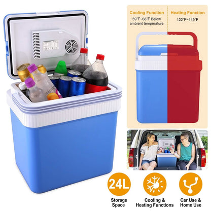 24L 12V Car Portable Refrigerator Travel Cooler DailySale