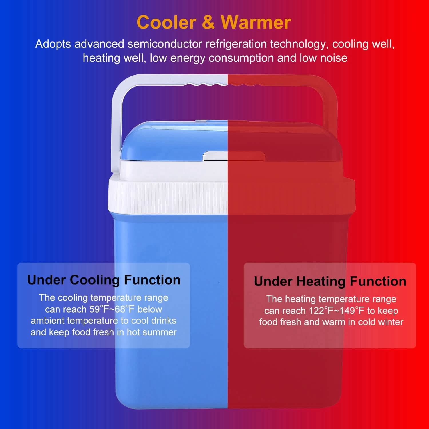24L 12V Car Portable Refrigerator Travel Cooler DailySale
