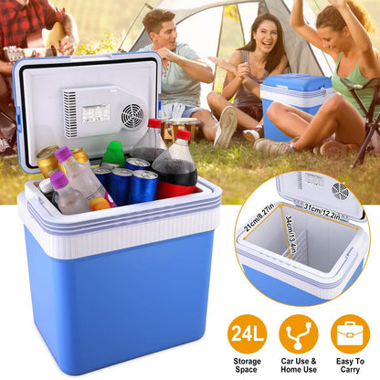 24L 12V Car Portable Refrigerator Travel Cooler DailySale