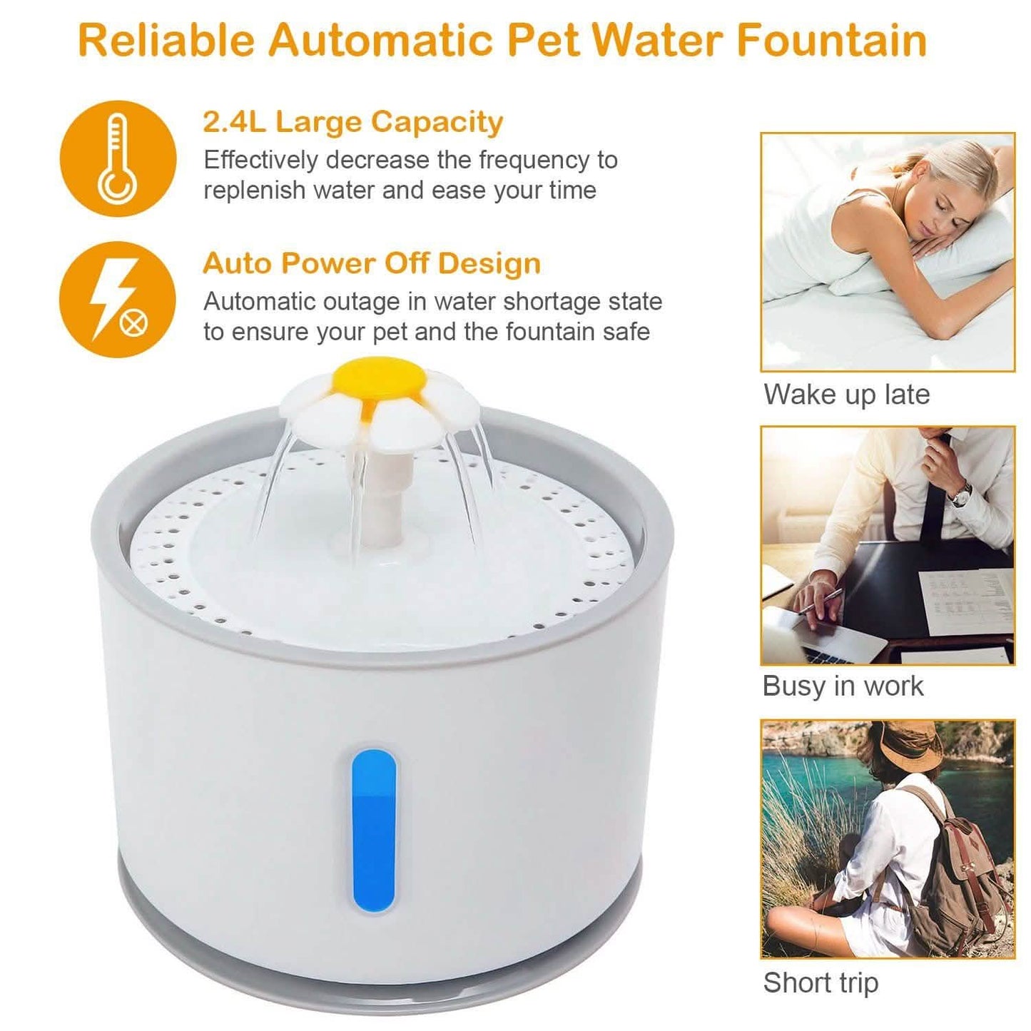 2.4L Automatic Pet Water Fountain DailySale
