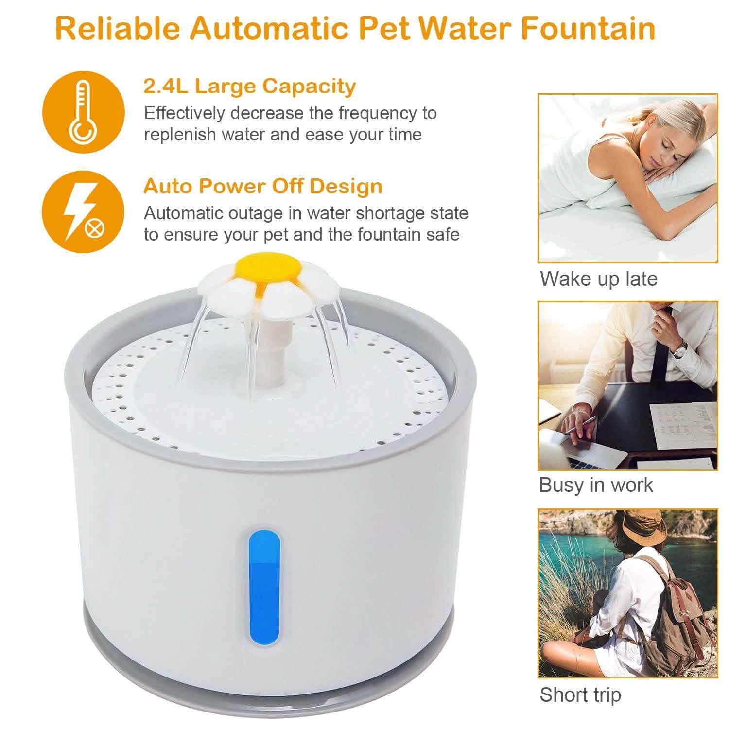 2.4L Automatic Pet Water Fountain DailySale