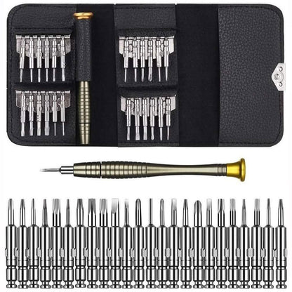 25-in-1 Multi-Purpose Precision Screwdriver Wallet Kit Repair Tools DailySale