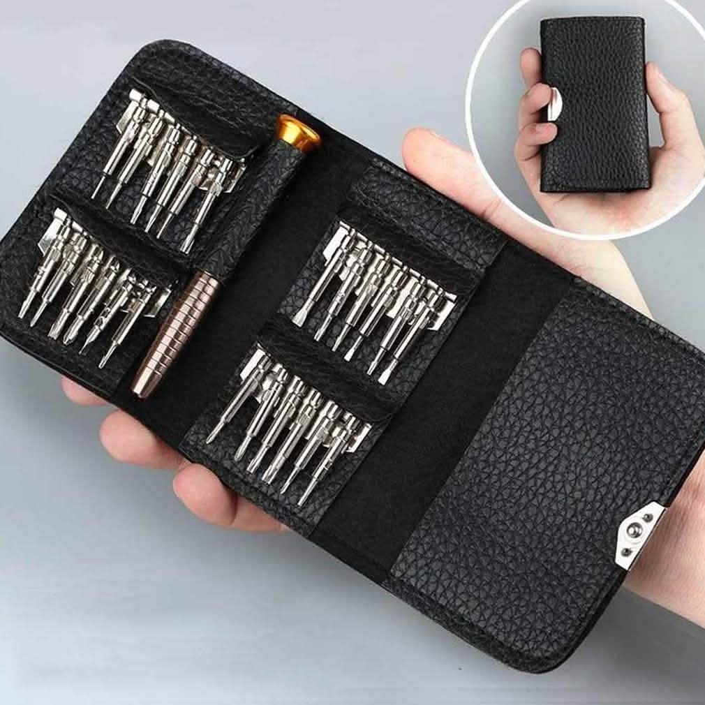 25-in-1 Multi-Purpose Precision Screwdriver Wallet Kit Repair Tools DailySale