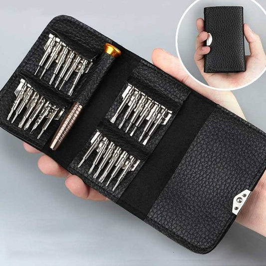 25-in-1 Multi-Purpose Precision Screwdriver Wallet Kit Repair Tools DailySale