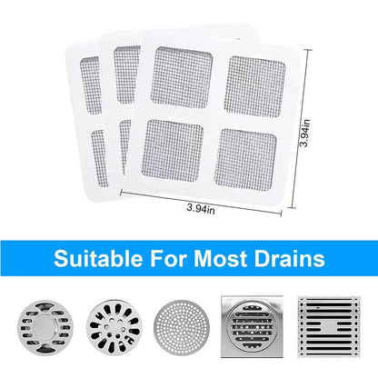 25-Pack:  3.94 x 3.94" Disposable Floor Drain Sticker Hair Catcher DailySale