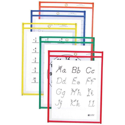 25-Pack: Reusable Dry Erase Pockets - Assorted Colors DailySale