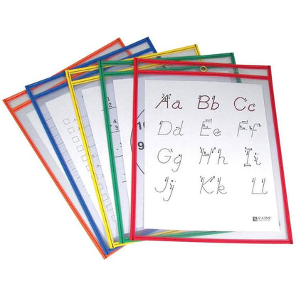 25-Pack: Reusable Dry Erase Pockets - Assorted Colors DailySale