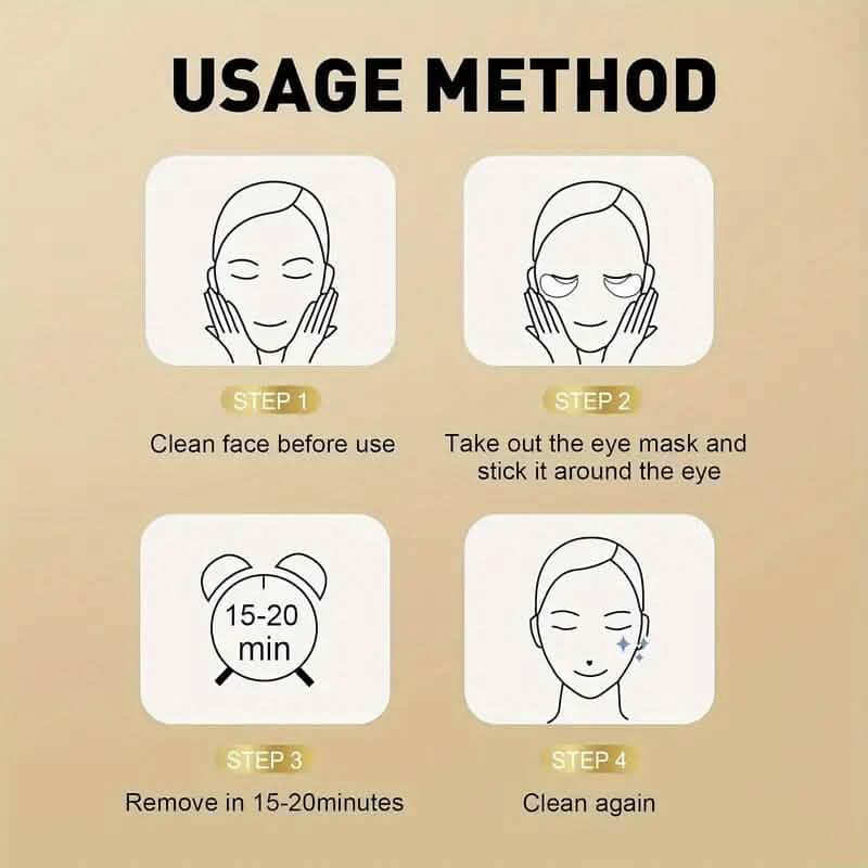 25-Pairs: 24K Gold Eye Mask DailySale