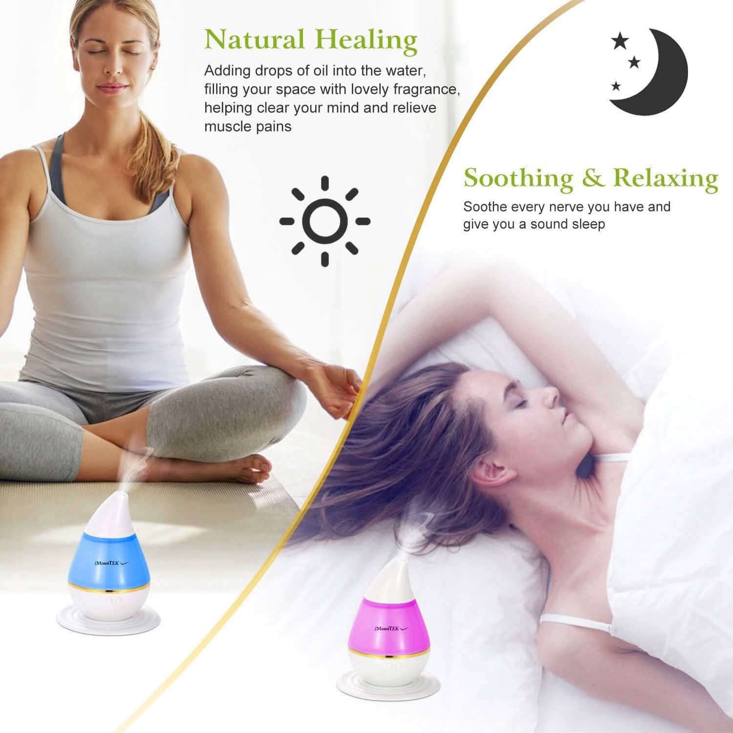 250 ML Cool Mist Humidifier with 7 Color Changeable LED Lights DailySale