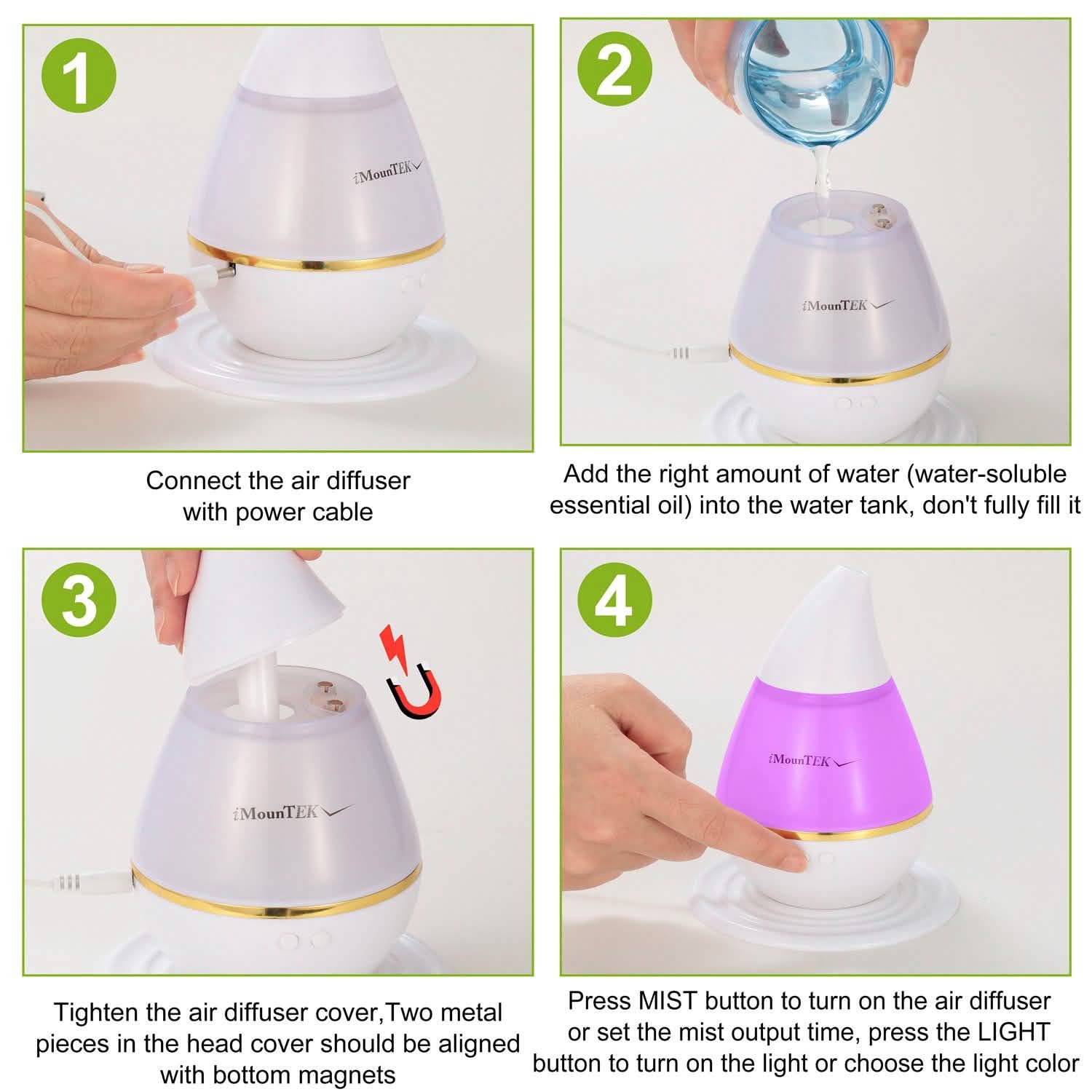250 ML Cool Mist Humidifier with 7 Color Changeable LED Lights DailySale