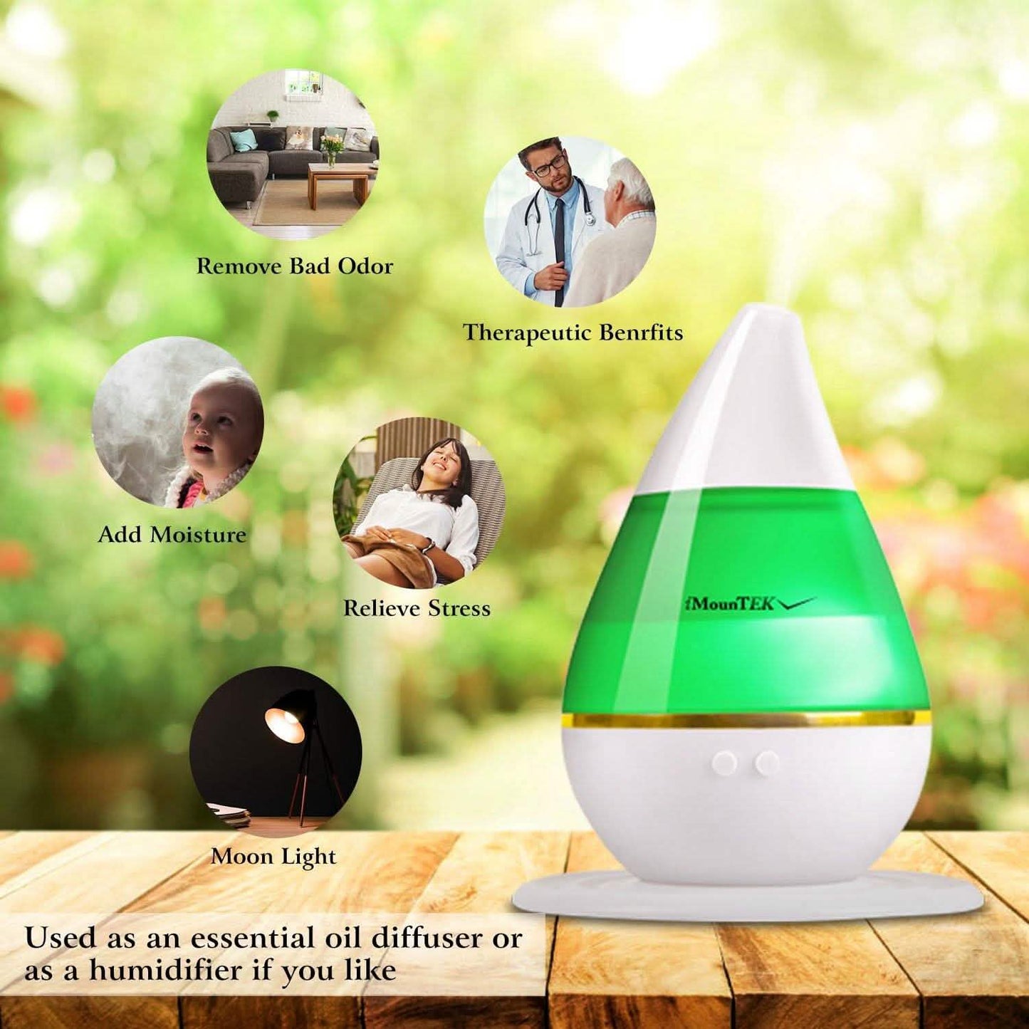 250 ML Cool Mist Humidifier with 7 Color Changeable LED Lights DailySale