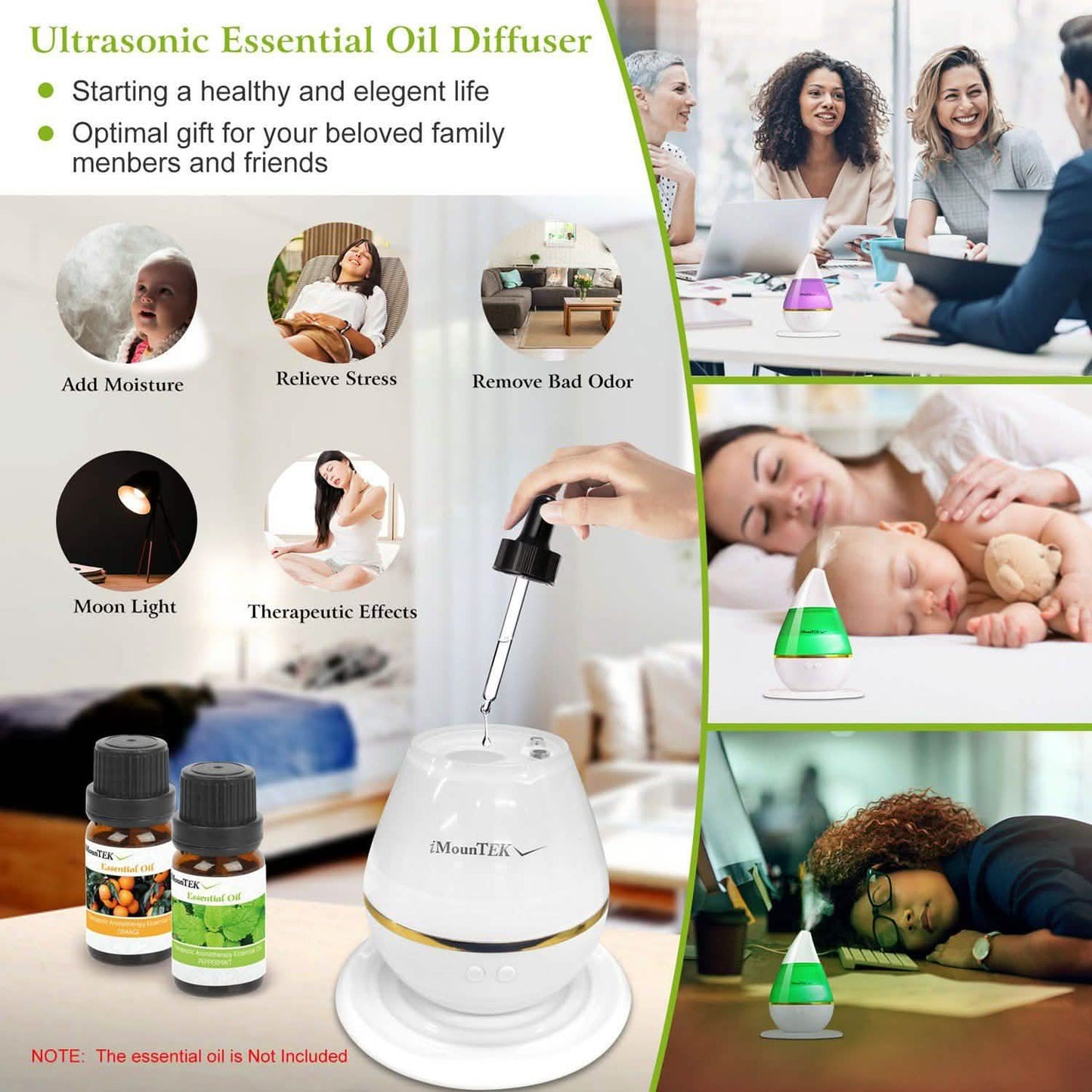 250 ML Cool Mist Humidifier with 7 Color Changeable LED Lights DailySale