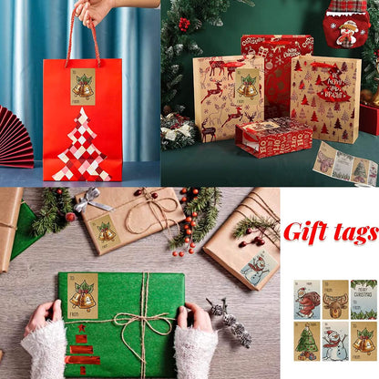 250-Pieces: Christmas Gift Tags Self Adhesive Labels Stickers 250 Pieces DailySale