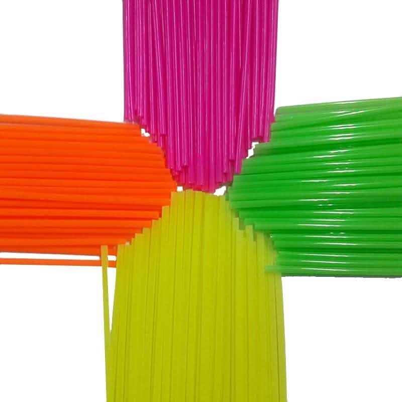 250-Pieces: Wow Plastic Neon Disposable Plastic Drinking Straws DailySale