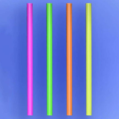 250-Pieces: Wow Plastic Neon Disposable Plastic Drinking Straws DailySale