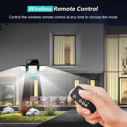 2500 Lumens 210 LED Outdoor Solar Security Light with Remote Control & Motion Sensor DailySale