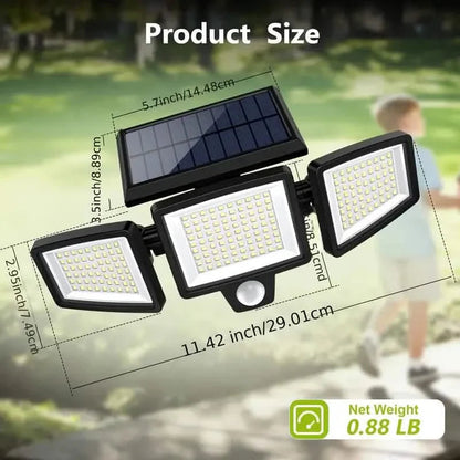 2500 Lumens 210 LED Outdoor Solar Security Light with Remote Control & Motion Sensor DailySale